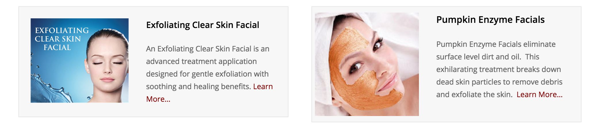 exfoliating clear skin facial and pumpkin enzyme facial charlotte nc